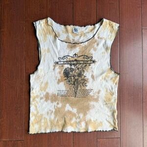 BDG Cream‎ and White Cropped Tank